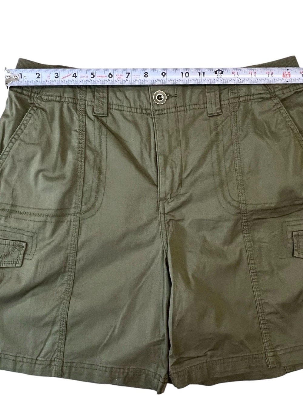 Style & Co. Women's Mid-Rise Comfort-Waist Cargo Shorts, Color Olive, Size 12 - Picture 6 of 12